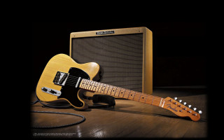 Yellow guitar amp wooden floor - a wooden floor next free wallpaper