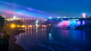 River bridge city night lights 6 - a river free wallpaper