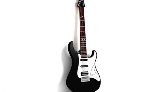 Black white guitar wall background - guitar free wallpaper