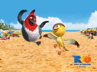 Cartoon character flying bird beach - carlos trillo name free wallpaper