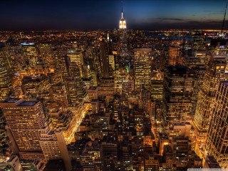 City night lights buildings skyline - a sky line free wallpaper