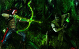 Two people forest green bow - two person free wallpaper