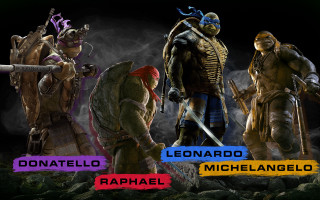 Teenage mutant ninjas black background - a group free wallpaper