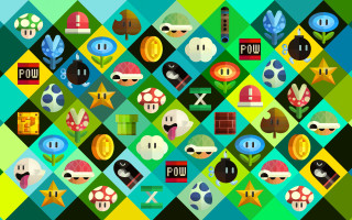 Colorful background items variety designs - different item free wallpaper