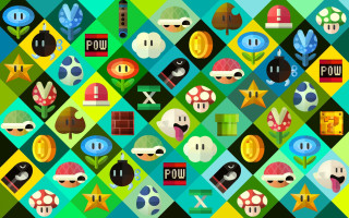 Colorful pattern buttons symbols design - a mushroom free wallpaper