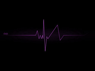 Purple heart beat black background - dr. atl free wallpaper