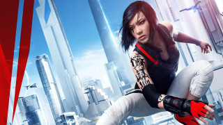 Futuristic city woman red glove - a red glove free wallpaper