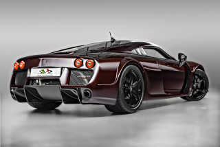 Red sports car black white 2 - a gray background free wallpaper