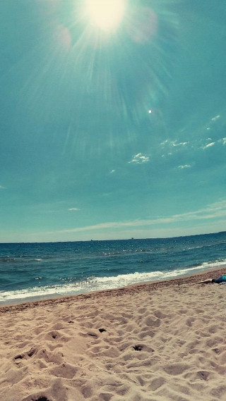 Beach surfboard person sitting sun - beach free wallpaper