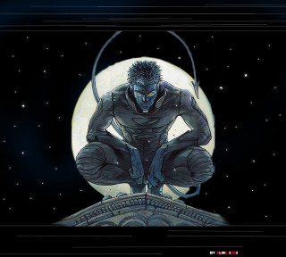 Man roof moon sky stars - sky free wallpaper
