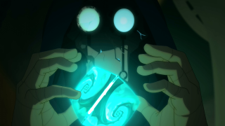 Glowing object person holding eyes - their face free wallpaper