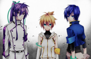 Anime characters white background black - black spot free wallpaper
