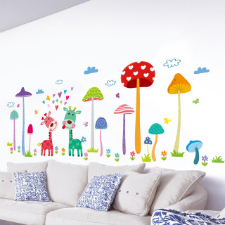 Living room white couch colorful - naive free wallpaper