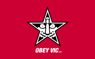 Red black star face obey - a face free wallpaper