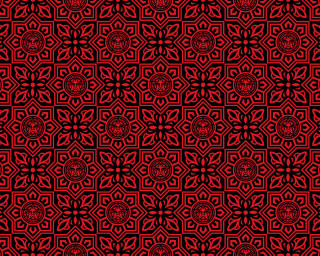 Red black maze flower pattern - ai weiwei free wallpaper