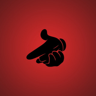 Hand pointing red background black 2 - something free wallpaper