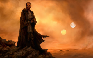 Man rock sunset sky background - drew struzan free wallpaper