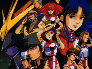 Anime group space station star - poster art free wallpaper