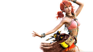 Woman red hair costume stuffed - holding free wallpaper