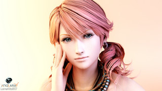 Woman pink hair necklace accessories - her neck and a necklace free wallpaper