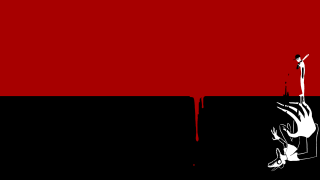 Person standing ledged red background - a ledge free wallpaper
