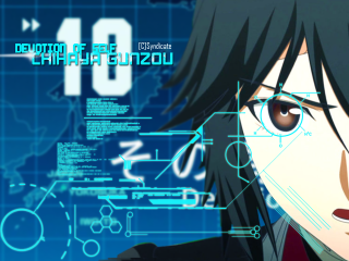 Man black hair glasses blue - cybernetic free wallpaper
