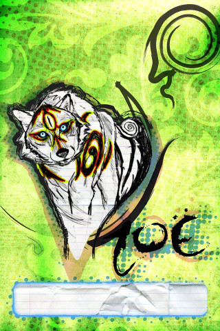 Wolf green background question mark - an album cover free wallpaper