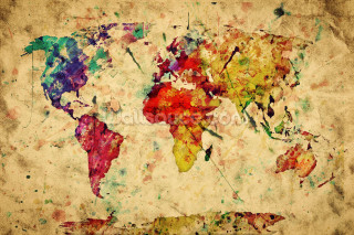 World map watercolor grunge background - a piece of paper free wallpaper