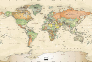 World map countries major cities 10 - international typographic style free wallpaper