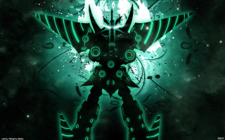 Green black anime character large - anime character free wallpaper