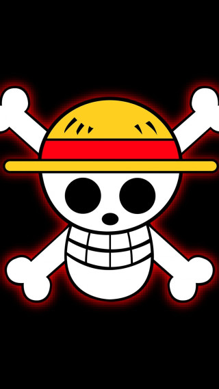 Skull hat crossed bones red - a skull free wallpaper
