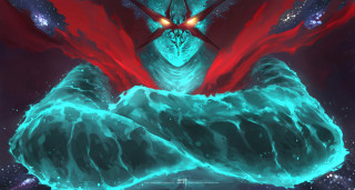Demon red wings red cape - a red cape free wallpaper