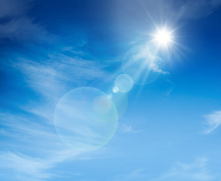 Clear blue sky bright sun - clear free wallpaper