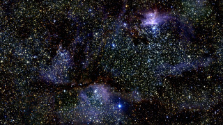 Cluster stars sky blue center - the middle of the picture free wallpaper