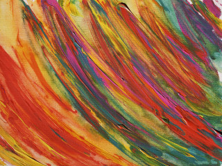 Colorful brush stroke pattern white - lyrical abstraction free wallpaper