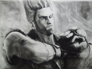 Man tattoo arm glove drawing - a charcoal drawing free wallpaper