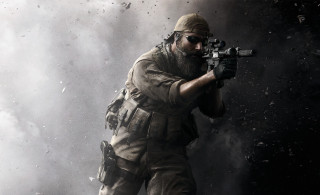 Military man gun dark background - carl gustaf pilo free wallpaper