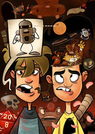 Cartoon characters weird hat strange - a skull free wallpaper