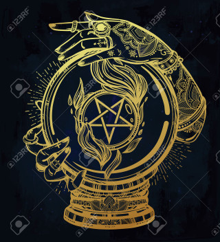 Golden pentagramil on it pentagramil - golden free wallpaper