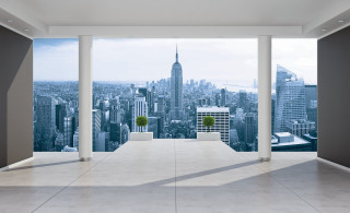 Room city view plant middle - a view of the city free wallpaper