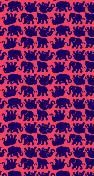Elephants red background blue squares - sumatraism free wallpaper