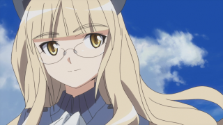 Blonde girl glasses cat ears - the background free wallpaper