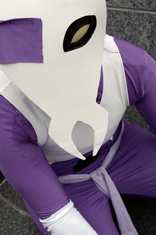 Purple white costume mask person - their face free wallpaper