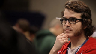 Man glasses red jacket looking - a red jacket free wallpaper
