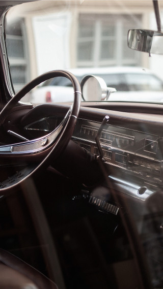 Car dashboard steering wheel dash 2 - retrofuturism free wallpaper