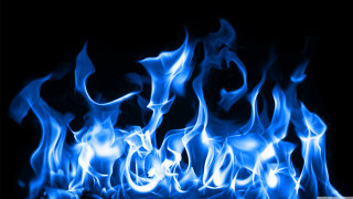 Blue fire flame black background - a blue flame free wallpaper