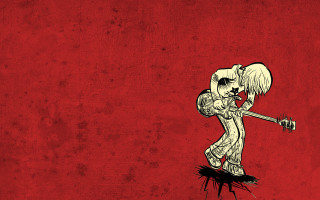 Skeleton baseball bat punk flag - alex petruk ape free wallpaper