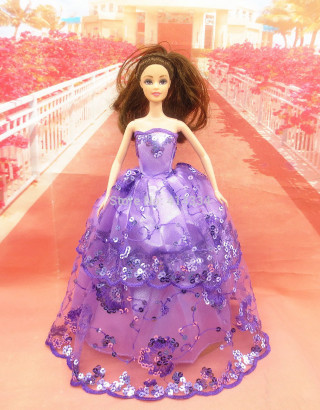 Doll purple dress red flowers - red flower free wallpaper