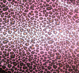 Pink animal print fabric flower - animal free wallpaper