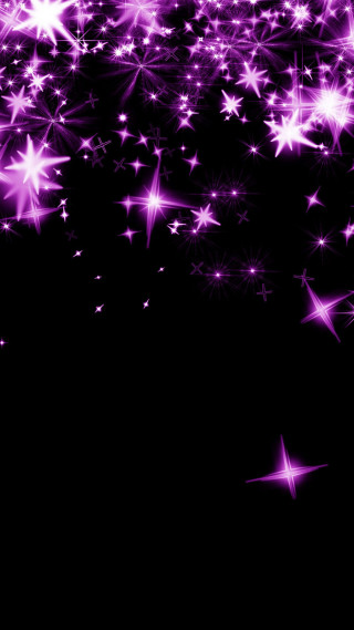 Black background pink stars white 2 - holography free wallpaper